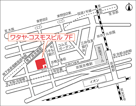 アートネイチャー レディース京橋サロン 地図画像