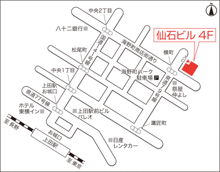 アートネイチャー レディース上田サロン 地図画像
