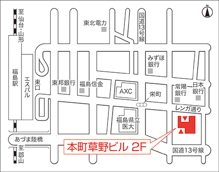 アートネイチャー 福島店 地図画像