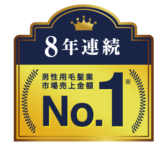 2018年度国内毛髪業（男性用）市場売上金額No.1