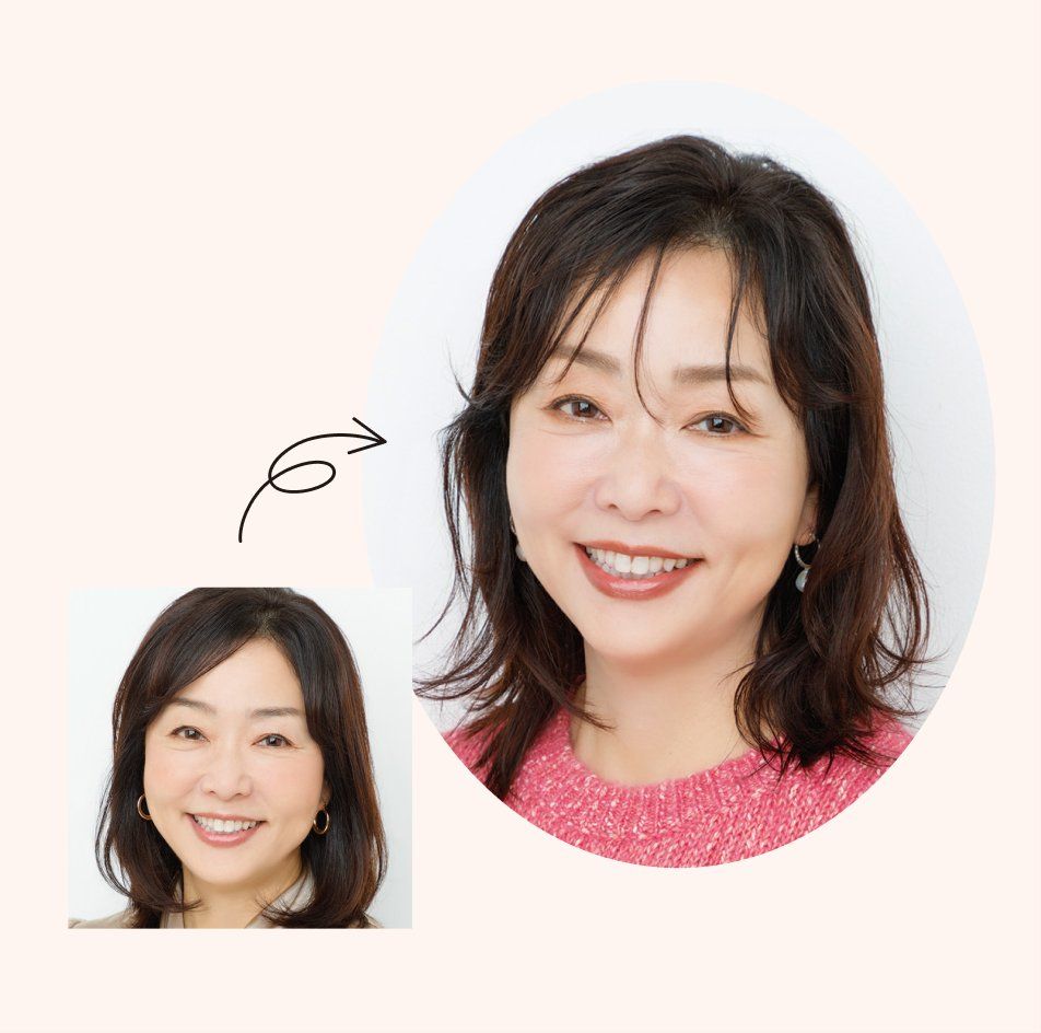 天野佳代子さんのメイクビフォーアフター