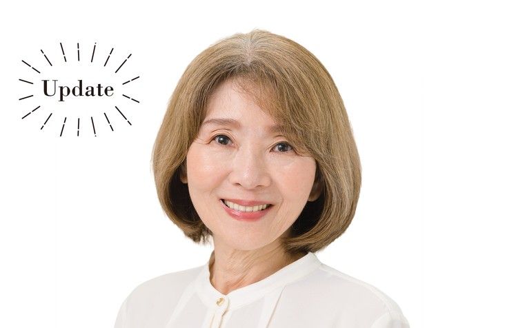 カット後の浅井さん。毛先がまとまり収まりのよいシルエットに