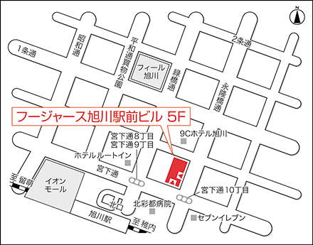 アートネイチャー レディース旭川サロン 地図画像