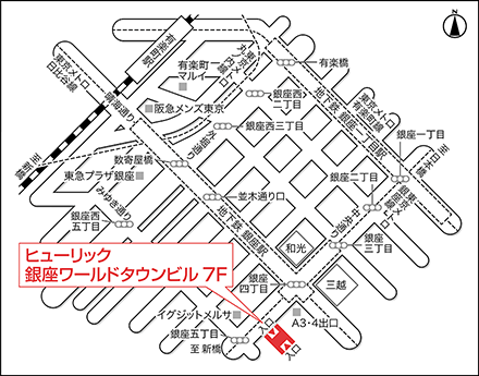 アートネイチャー レディース銀座サロン 地図画像