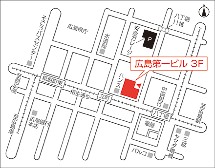アートネイチャー レディース広島サロン 地図画像