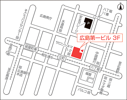 アートネイチャー レディース広島サロン 地図画像