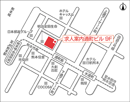 アートネイチャー レディース熊本サロン 地図画像