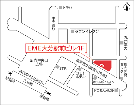 アートネイチャー レディース大分サロン 地図画像