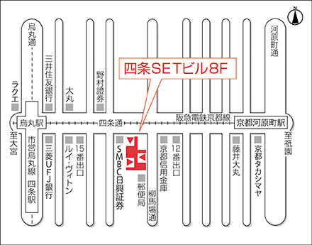 アートネイチャー レディース京都サロン 地図画像