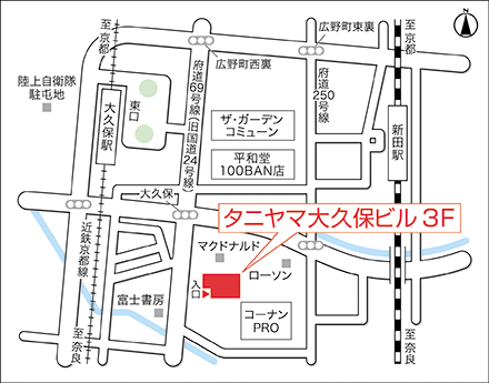 アートネイチャー レディース宇治サロン 地図画像