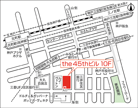 アートネイチャー レディース神戸サロン 地図画像