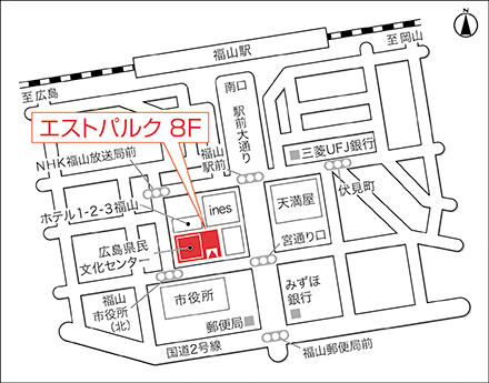 アートネイチャー レディース福山サロン 地図画像