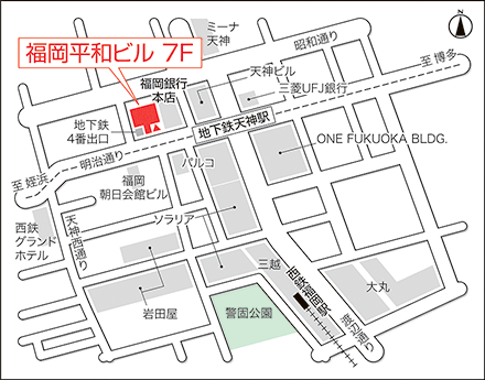 アートネイチャー レディース天神サロン 地図画像