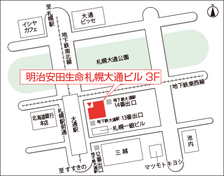 アートネイチャー レディース札幌サロン 地図画像