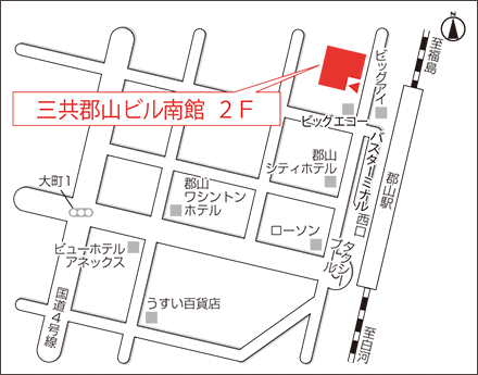 アートネイチャー レディース郡山サロン 地図画像