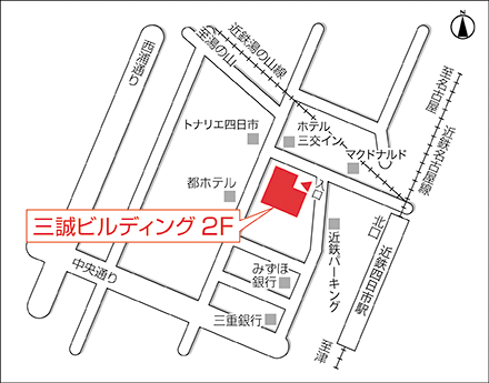 アートネイチャー レディース四日市サロン 地図画像