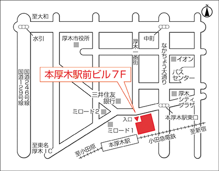 アートネイチャー レディース厚木サロン 地図画像