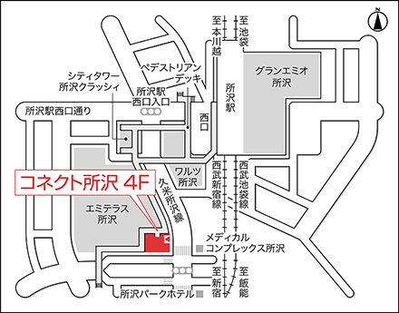 アートネイチャー レディース所沢サロン 地図画像