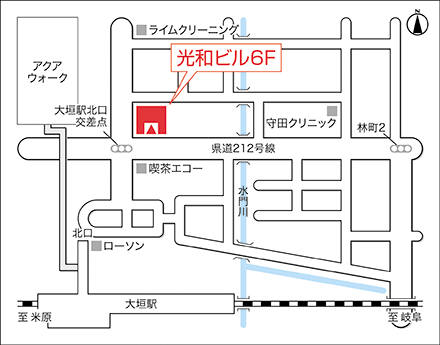 アートネイチャー レディース大垣サロン 地図画像