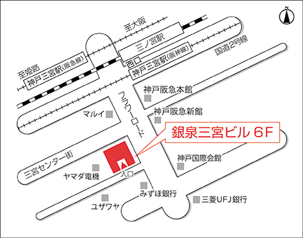 アートネイチャー レディース三宮サロン  地図画像