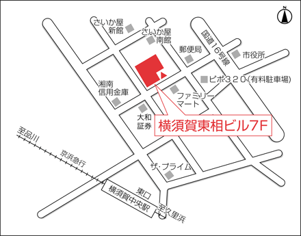 アートネイチャー レディース横須賀サロン 地図画像