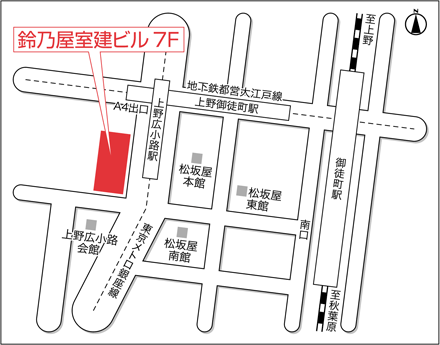 アートネイチャー レディース上野サロン 地図画像