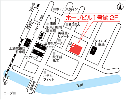 アートネイチャー レディース土浦サロン 地図画像