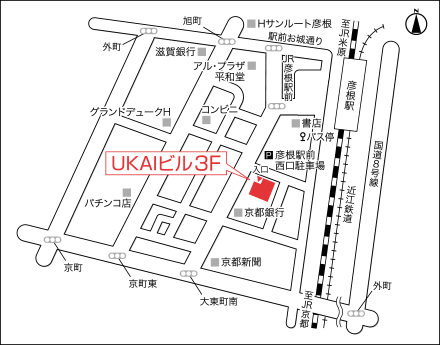 アートネイチャー レディース彦根サロン 地図画像