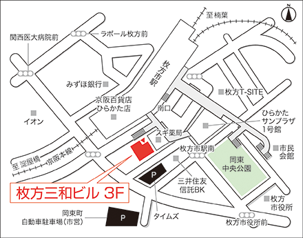 アートネイチャー レディース枚方サロン 地図画像