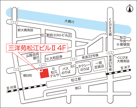 アートネイチャー レディース松江サロン 地図画像