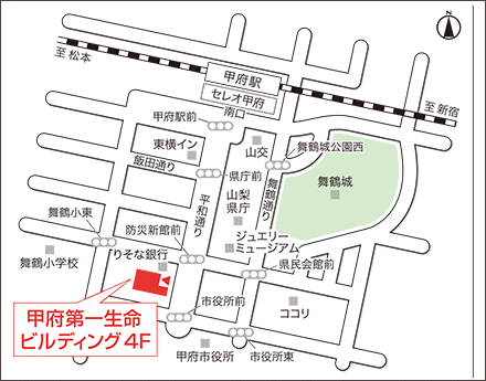 アートネイチャー レディース甲府サロン 地図画像