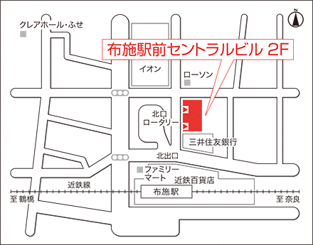 アートネイチャー レディース東大阪サロン 地図画像