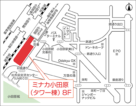 アートネイチャー レディース小田原サロン 地図画像