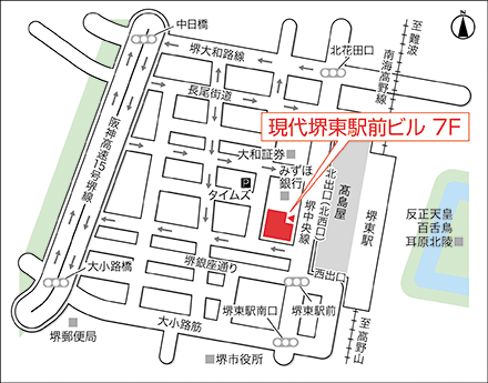 アートネイチャー レディース堺サロン 地図画像