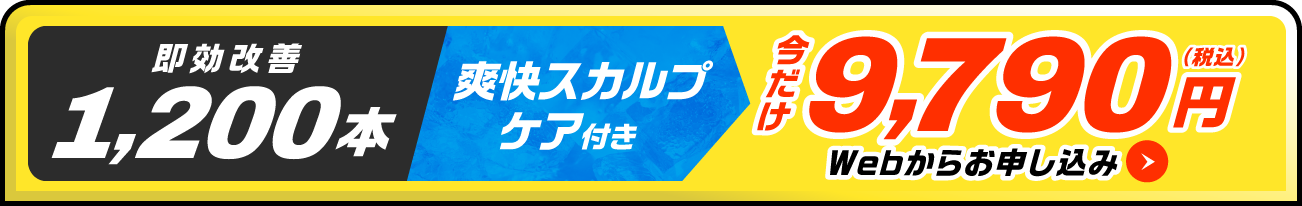 最新のクリアマープ5XをWebからお申し込み 今だけ！1,200本 即効増毛 9,790円