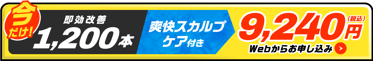最新のクリアマープ5XをWebからお申し込み 今だけ！1,200本 即効増毛 9,240円