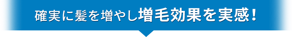 確実に髪を増やし増毛効果を実感！