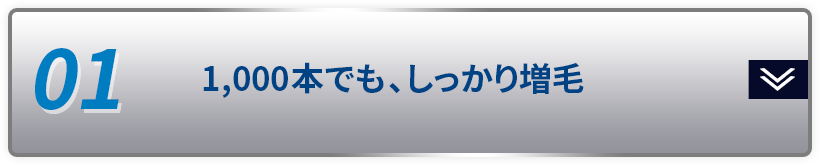 01 1,000本でも、しっかり増毛