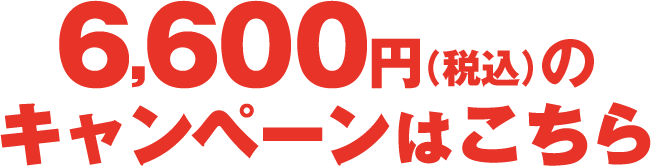 6,600円（税込）のキャンペーンはこちら