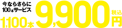 ワンダー体験 1,100本9,900円税込