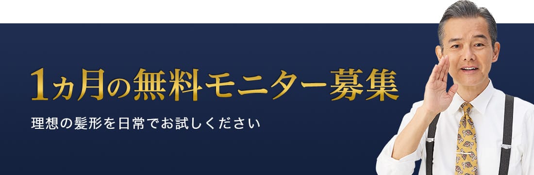 1ヵ月の無料モニター募集 理想の髪型を日常でお試しください