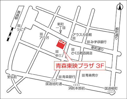 アートネイチャー 青森店 地図画像