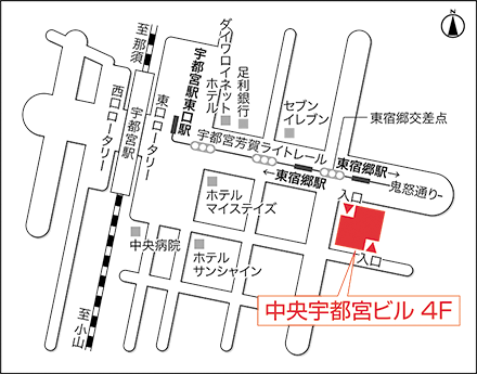 アートネイチャー 宇都宮店 地図画像