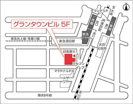アートネイチャー 蒲田店 地図画像