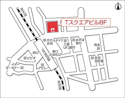 アートネイチャー 赤羽店 地図画像