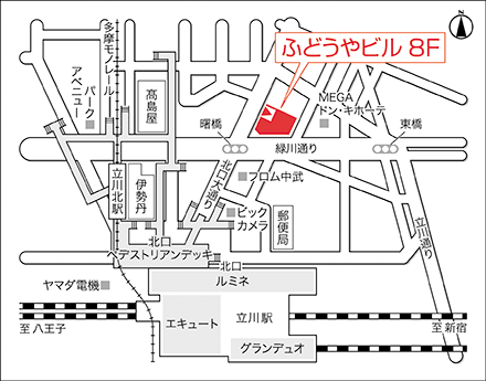 アートネイチャー 立川店 地図画像