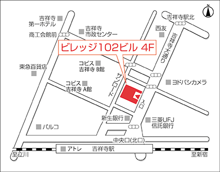 アートネイチャー 吉祥寺店 地図画像