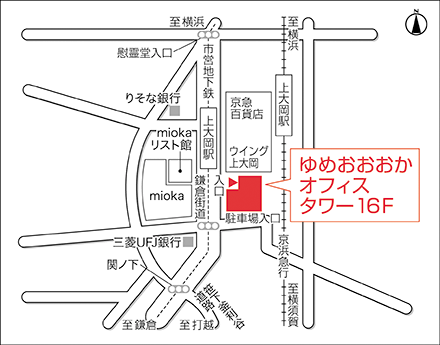 アートネイチャー 上大岡店 地図画像