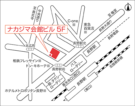 アートネイチャー 長野店 地図画像