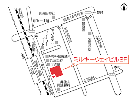 アートネイチャー 一宮店 地図画像